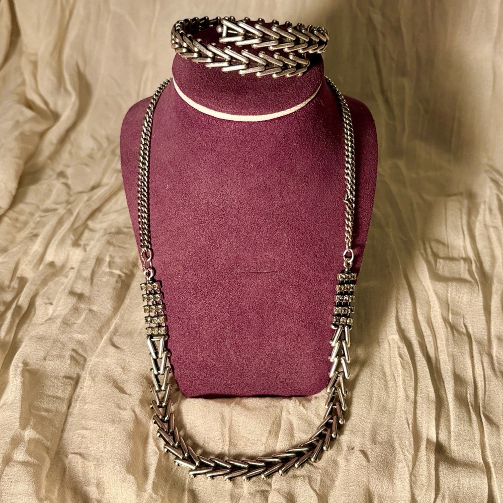 ALEX AND ANI NECKLACE+WRAP BRACELET SET in Rafaelian Silver - NEW!